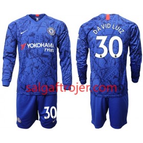 Chelsea Fodboldtrøjer David Luiz 30 Børn Hjemmebanesæt 2019/20 Langærmet